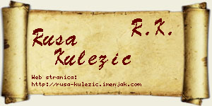 Rusa Kulezić vizit kartica
